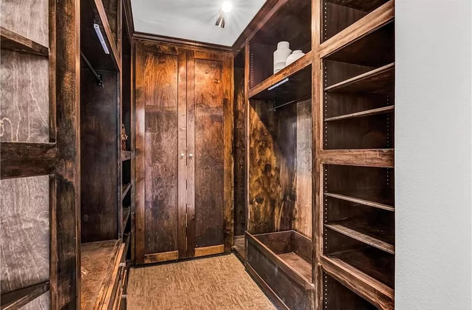 Custom wood closet